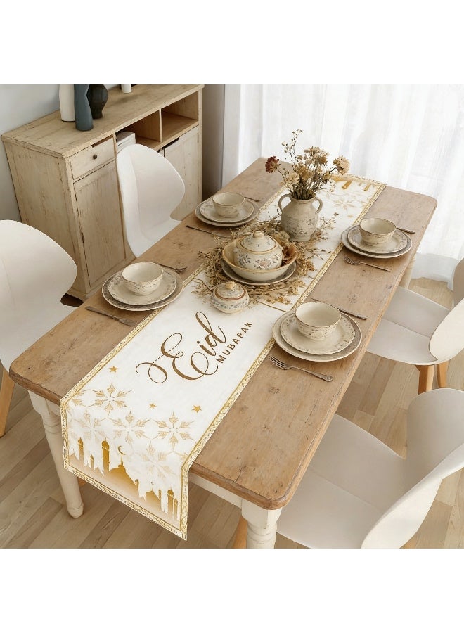 Ramadan Mubarak Table Runner Table Decorations - Ramadan Mosque Lantern Islamic Happy Ramadan Mubarak 2026 Party Supplies Decorations - Image 2